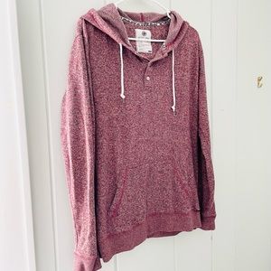 On the Byas Pullover Hooded Shirt / Red / Large / Good Condition